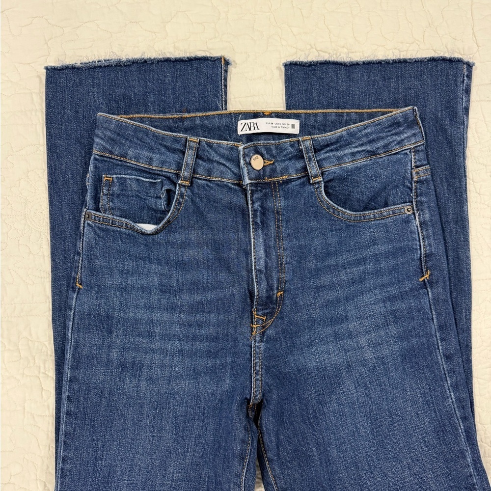 Zara Womens Classic Blue Straight Leg Jeans Size 6